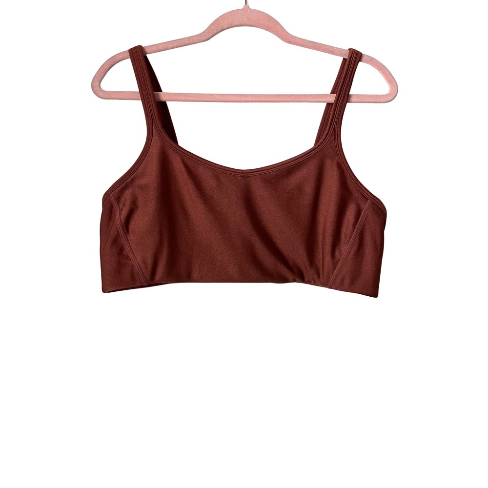 Free People Movement Scoop Neck Sports Bra Rust Copper Gym Athletic Workout